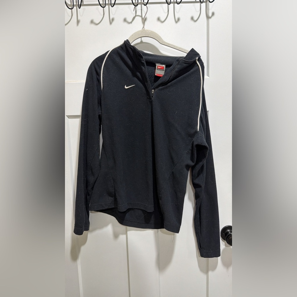 Nike Black and White half  Zip-Up Jacket